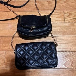 Bundle of two small black crossbody purses EUC